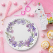 Frühjahr Delicate Violet Blume Babydusche Pappteller (Party)