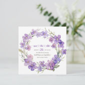 Frühjahr Delicate Violet Blume Babydusche Save The Date (Stehend Vorderseite)