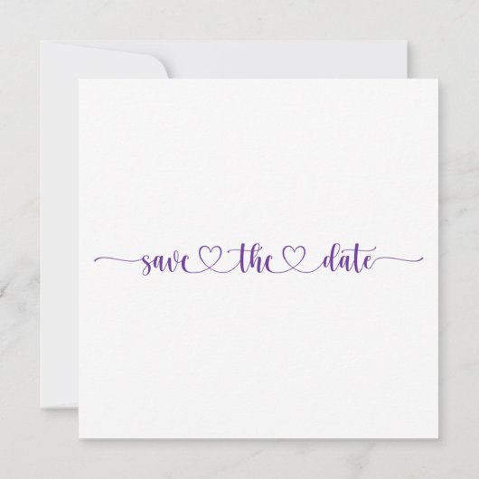 Frühjahr Delicate Violet Blume Babydusche Save The Date (Rückseite)