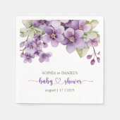 Frühjahr Delicate Violet Blume Babydusche Serviette (Vorderseite)