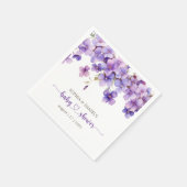 Frühjahr Delicate Violet Blume Babydusche Serviette (Ecke)