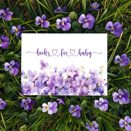 Frühjahr Delikate Violet Blume Bücher für Babys Begleitkarte