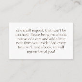 Frühjahr Delikate Violet Blume Bücher für Babys Begleitkarte (Rückseite)