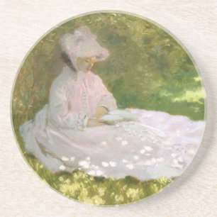 Frühjahr durch Claude Monet Sandstein Untersetzer