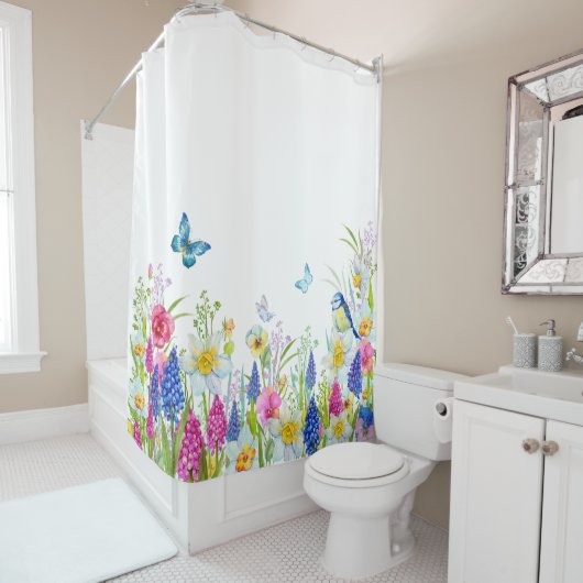 Frühjahr Duschvorhang (Beispiel)