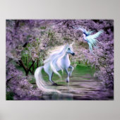 Frühjahr Einhorn Fantasie Poster (Vorne)