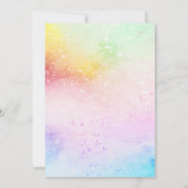 Frühjahr Einhorn | Little Bunny Party Einladung (Rückseite)