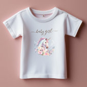 Frühjahr Einhorn Wasserfarbe Baby T-shirt