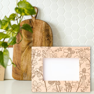 Frühjahr Einzigartige Whimsical Doodle Blume Gebur Geätzte Rahmen