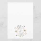 Frühjahr Elegante Wildblume Wreath Blumenzwiese Einladung (Rückseite)