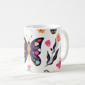 Frühjahr-Elemente Schmetterlinge Vögel Blume Kaffeetasse (VorderseiteRechts)