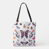 Frühjahr-Elemente Schmetterlinge Vögel Blume Tasche (Rückseite)