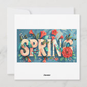Frühjahr-Flat-Ferienkarte Feiertagskarte (Rückseite)