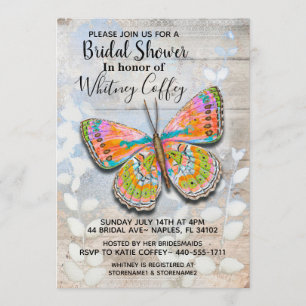 Frühjahr Fling Butterfly Bridal Dusche Einladung