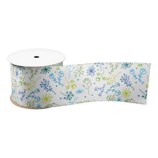 Frühjahr Floral Satinband (Spule)