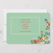 Frühjahr Foto Rahmen Geburtstag Einladung (Rückseite)