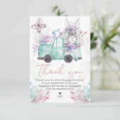 Frühjahr Geburtstag Dankeskarte (Stehend Vorderseite)