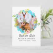 Frühjahr Geburtstag Save the Date (Stehend Vorderseite)