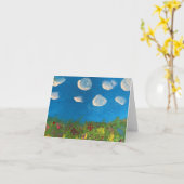 Frühjahr - geklappte Grußkarte Karte (Gelbe Blume)