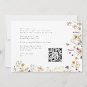 Frühjahr Gerahmte Wildblume Boho Wedding Foto Save The Date (Rückseite)