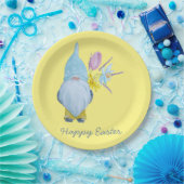 Frühjahr Gnome Happy Oaster Pappteller (Party)