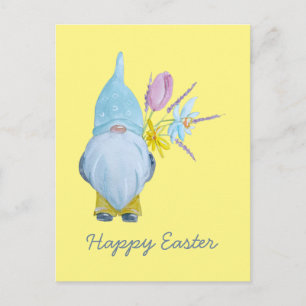 Frühjahr Gnome Happy Oaster Postkarte