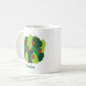 Frühjahr - Grüne Blätter und Ladybugs Kaffeetasse (Vorderseite Links)