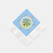 Frühjahr Grüner Abstrakter Pessach Seder Plättchen Serviette (Ecke)