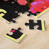 Frühjahr Heissrosa Kirschblossom auf Gelb Puzzle (Seite)