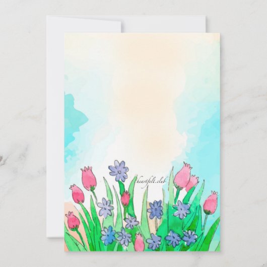 Frühjahr Hirschdusche Einladung (Rückseite)