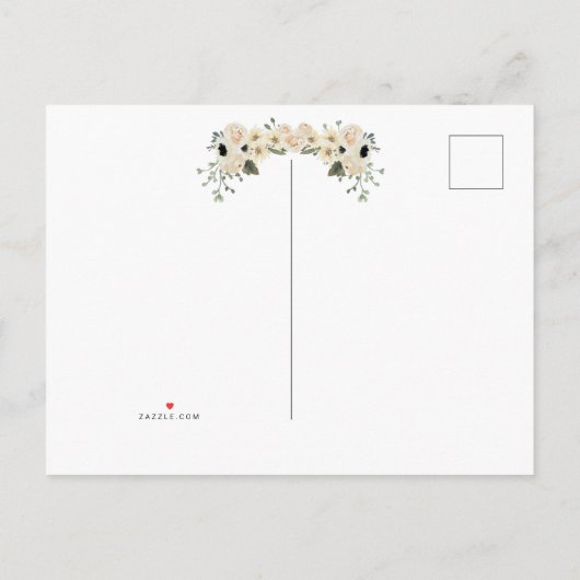 Frühjahr-Hochzeit im Herbst-Aufschub-Ankündigung P Ankündigungspostkarte (Rückseite)