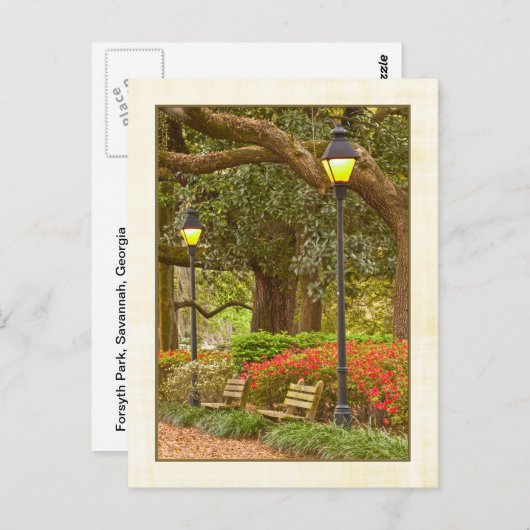 Frühjahr in Forsyth Park - Savannah, GA Postkarte (Vorne/Hinten)