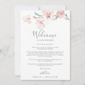 Frühjahr Kirsche Blossom Begrüßungsschreiben & Rei (Vorderseite)