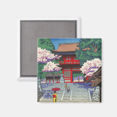 Frühjahr: Kurama Temple Asano Takeji shin hanga Magnet (Vorderseite/Rückseite)
