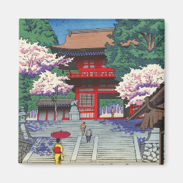 Frühjahr: Kurama Temple Asano Takeji shin hanga Magnet