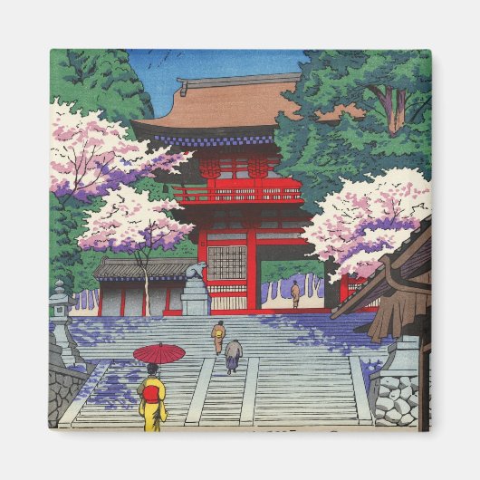 Frühjahr: Kurama Temple Asano Takeji shin hanga Magnet (Vorne)