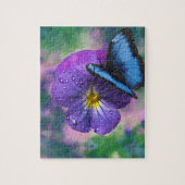 Frühjahr lila Panik und Schmetterling Puzzle (Vertikal)