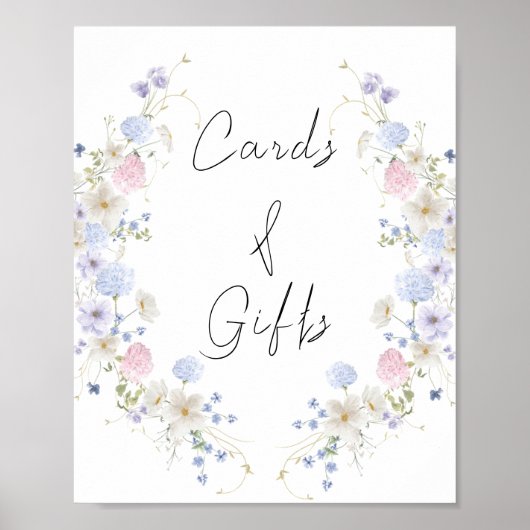 Frühjahr Lila rosa Wildblume Karten und Geschenke Poster (Vorne)