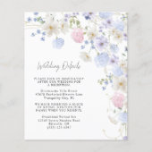 Frühjahr Lila Wildblumen Hochzeitkarte (Vorderseite)