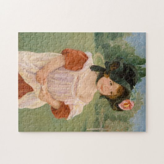 Frühjahr: Margot Stehend im Garten | Mary Cassatt Puzzle (Horizontal)
