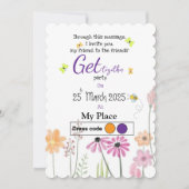 Frühjahr mit lila einladung (Vorderseite)