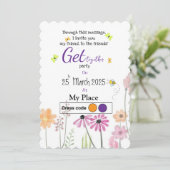 Frühjahr mit lila einladung (Stehend Vorderseite)