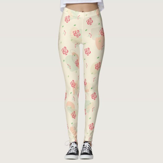 Frühjahr Nahtloses Muster Leggings (Vorderseite)