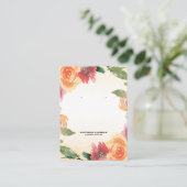 Frühjahr Orange Red Floral Earring Display Visitenkarte (Stehend Vorderseite)