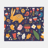 Frühjahr Ostern: Blume, Bollensammlung Fleecedecke (Vorderseite (Horizontal))