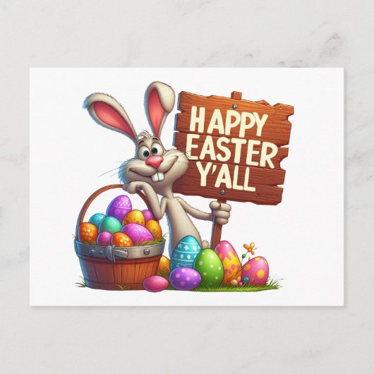 Frühjahr Ostern Handout - sehen Sie zurück! Postkarte (Vorderseite)