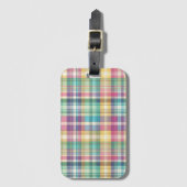Frühjahr/Osterpaste kariert/Tartan Gepäckanhänger (Vorderseite Vertikal)