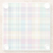 Frühjahr/Osterpaste kariert/Tartan Glasuntersetzer (Rückseite)