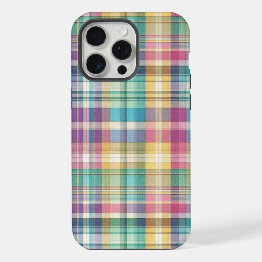 Frühjahr/Osterpaste kariert/Tartan iPhone Hülle (Rückseite)