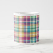 Frühjahr/Osterpaste kariert/Tartan Jumbo-Tasse (Vorderseite)